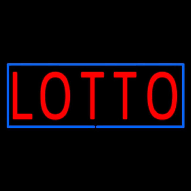 Red Lotto Blue Border Leuchtreklame