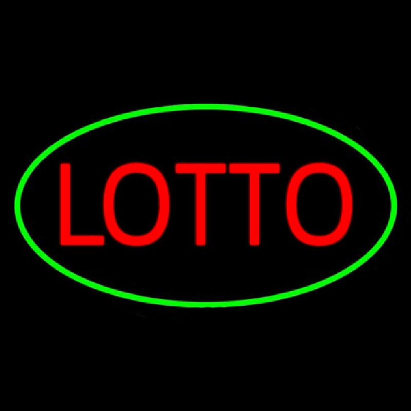 Lotto Oval Green Leuchtreklame
