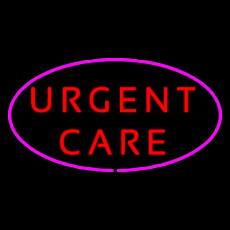 Urgent Care Oval Pink Leuchtreklame
