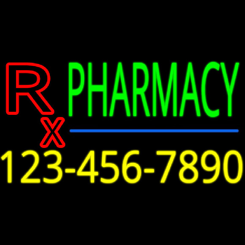 Pharmacy With Phone Number Leuchtreklame
