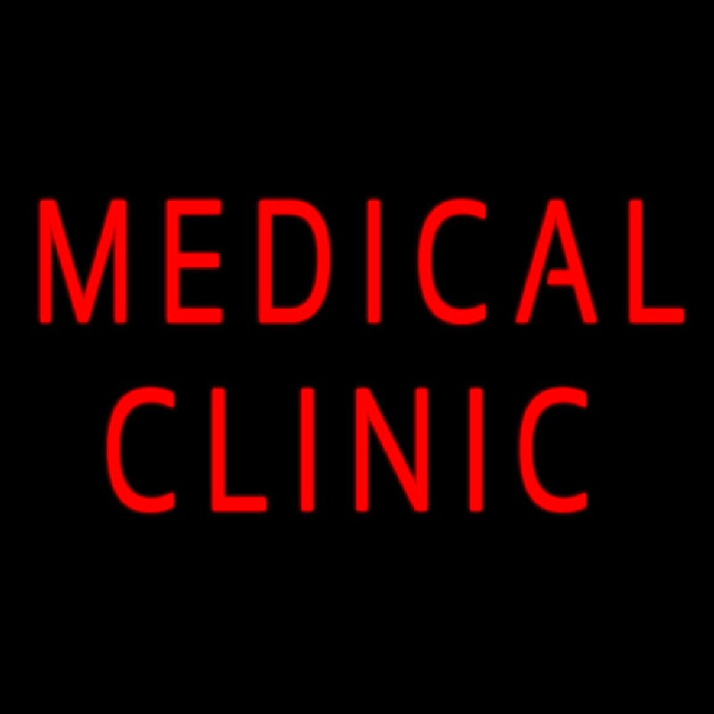 Red Medical Clinic Leuchtreklame