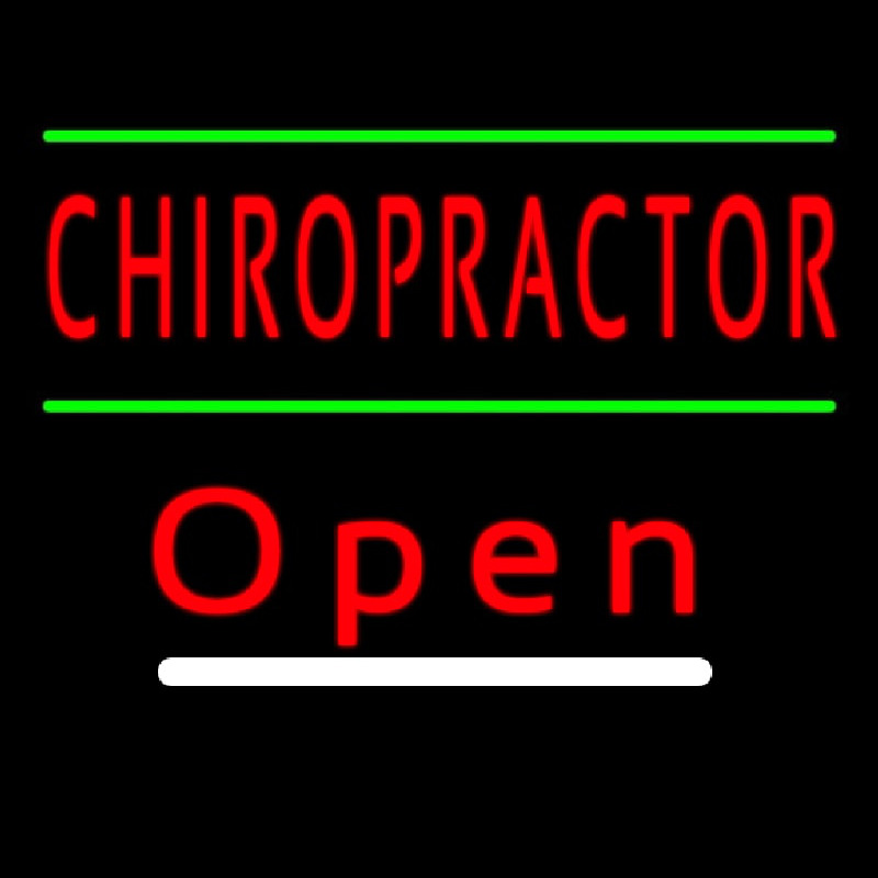 Chiropractor Open Leuchtreklame