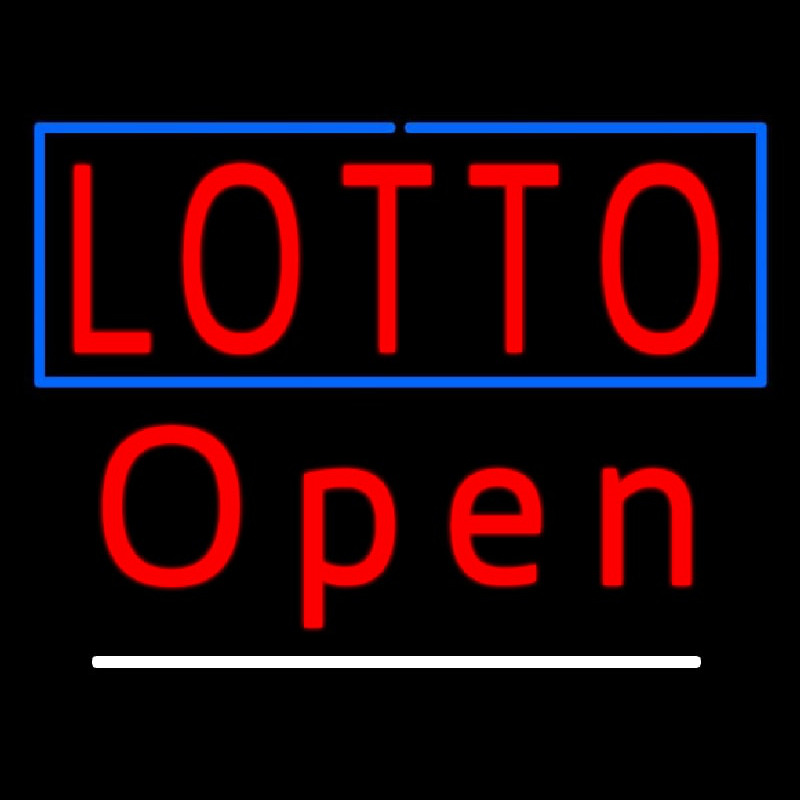 Red Lotto Open Leuchtreklame