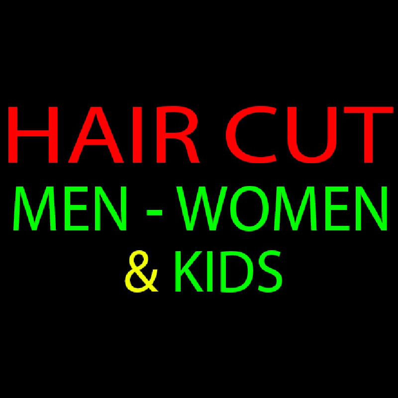 Haircut Men Women And Kids Leuchtreklame