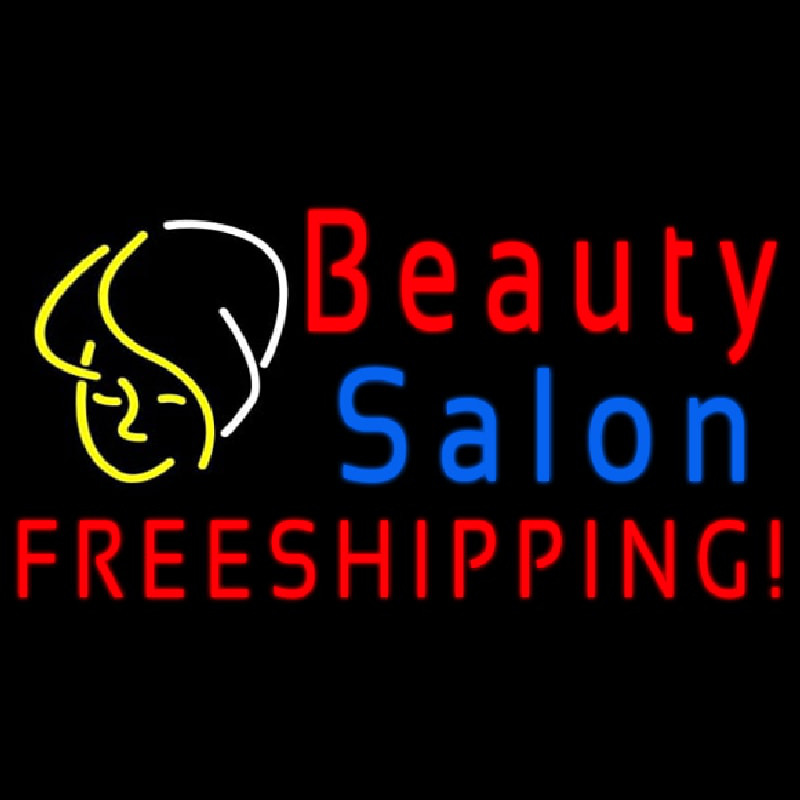 Beauty Salon Free Shipping Logo Leuchtreklame