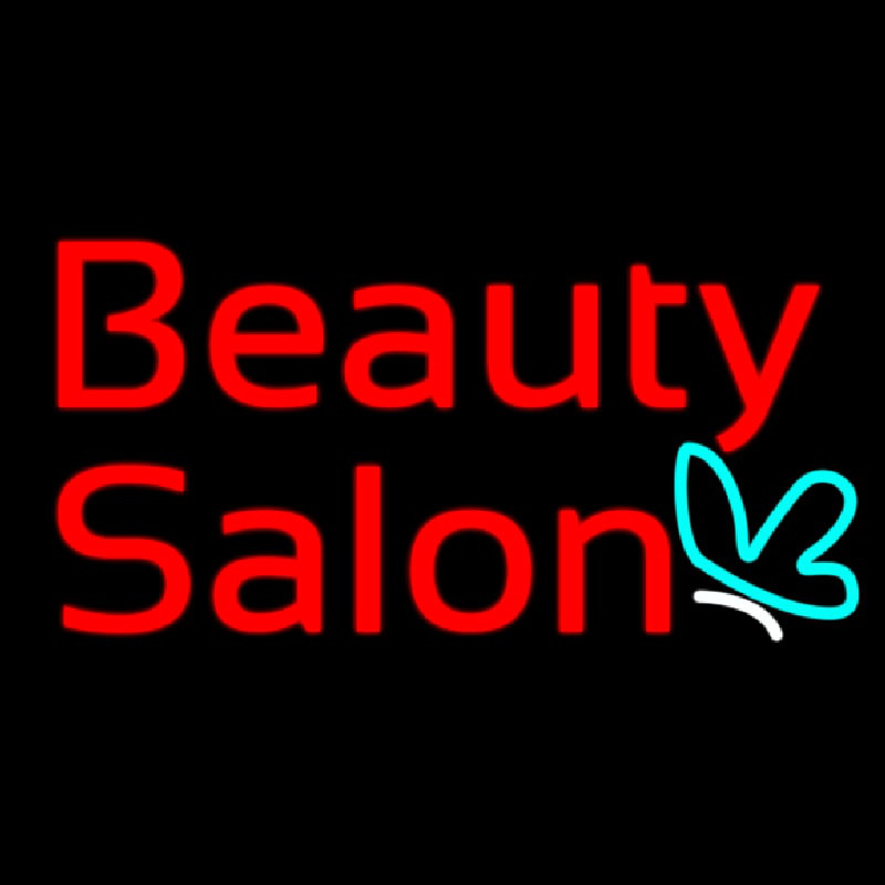 Red Beauty Salon Logo Leuchtreklame