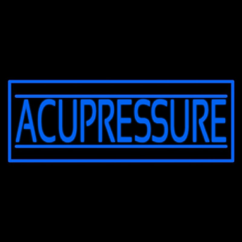 Blue Acupressure Leuchtreklame