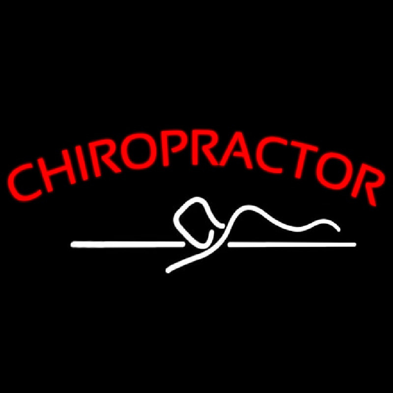 Red Chiropractor Logo Leuchtreklame