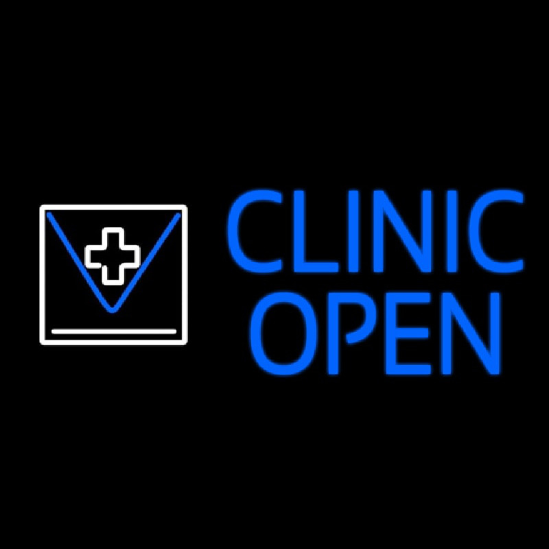 Clinic Open Leuchtreklame