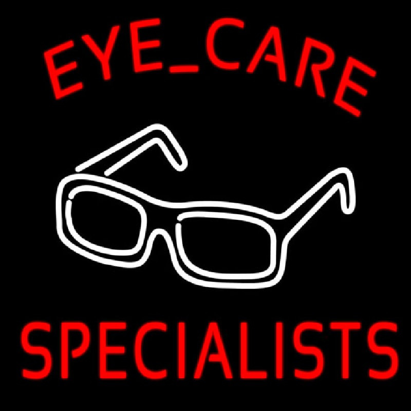 Eye Care Specialist With Glasses Logo Leuchtreklame