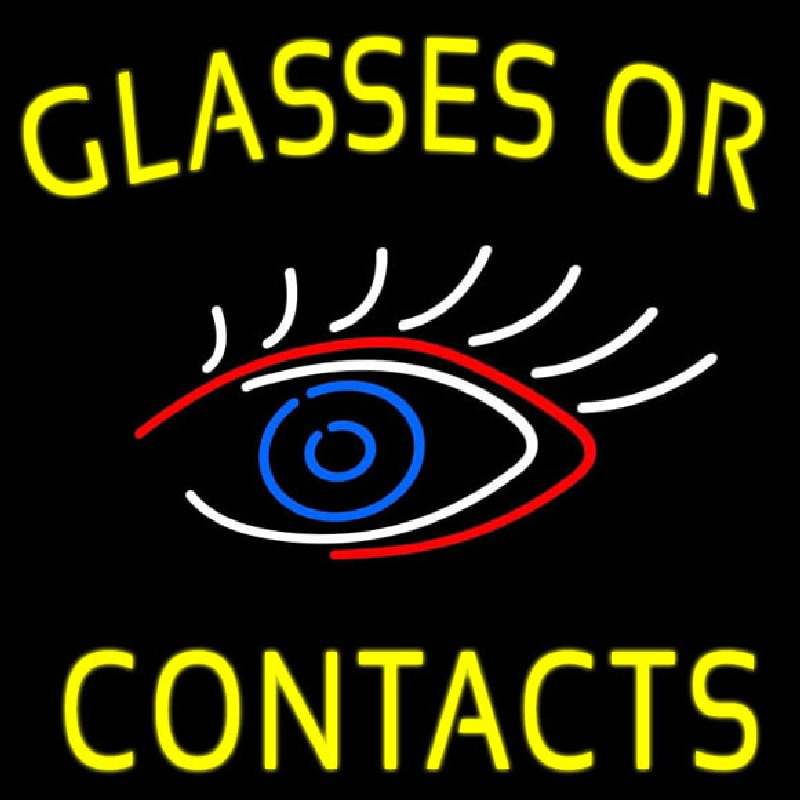 Glasses Or Contacts Eye Logo Leuchtreklame