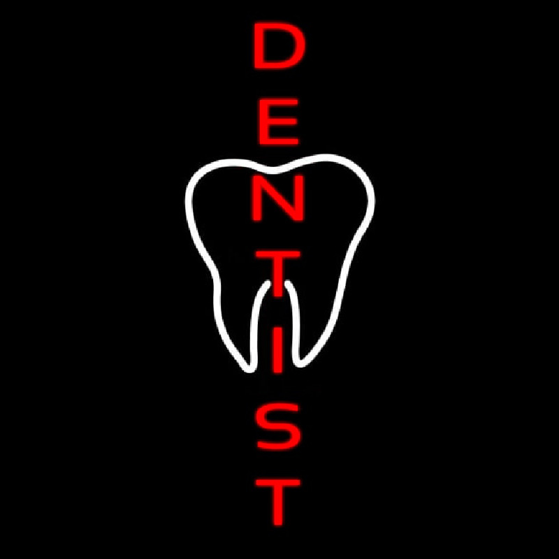 Vertical Dentist Logo Leuchtreklame