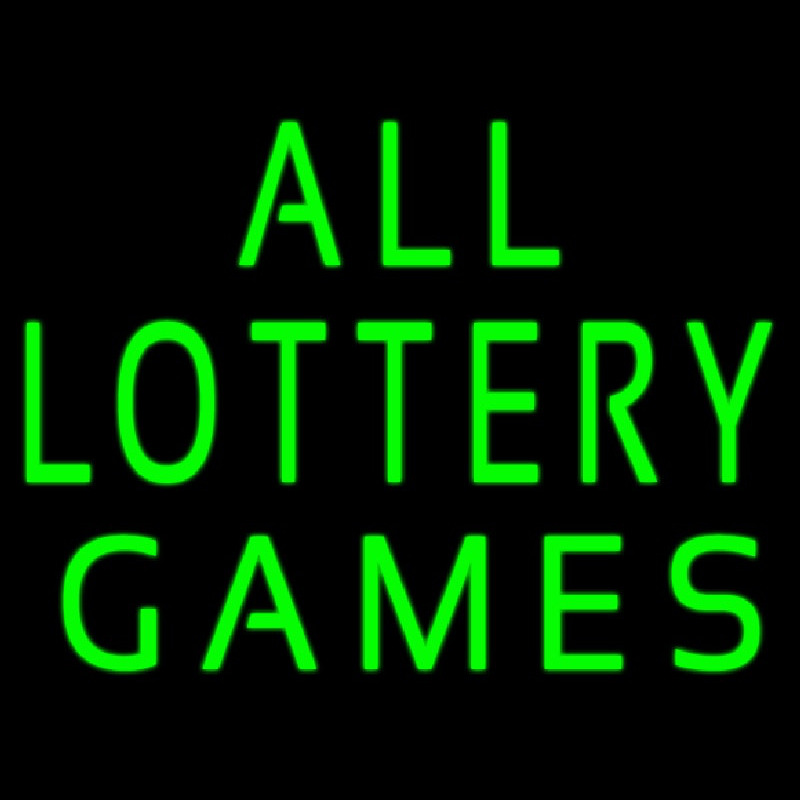 All Lottery Games Leuchtreklame