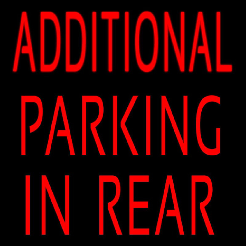 Additional Parking In Rear Leuchtreklame