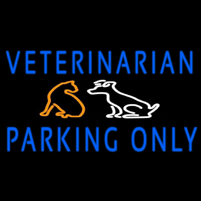 Veterinarian Parking Only Leuchtreklame