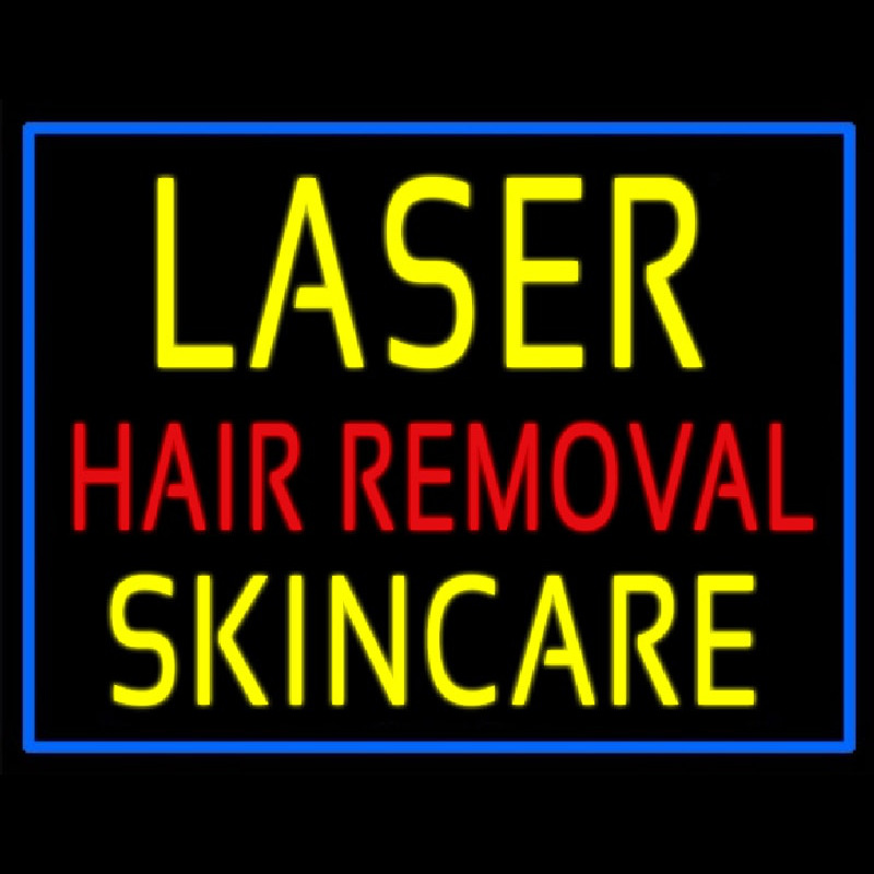 Blue Border Laser Hair Removal Skincare Leuchtreklame