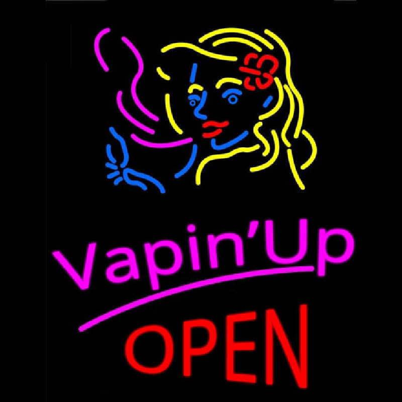 Vapin Up Open Leuchtreklame