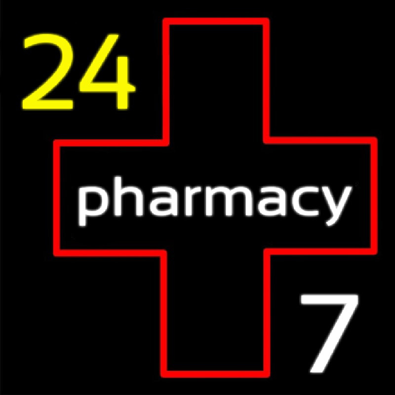 24 Pharmacy Leuchtreklame