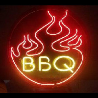  Flames BBQ Leuchtreklame