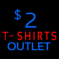 2 T Shirt Outlet Leuchtreklame