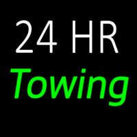 24 Hrs Green Towing Leuchtreklame