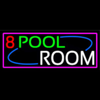 8 Pool Room With Pink Border Leuchtreklame