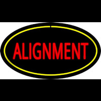 Alignment Yellow Oval Leuchtreklame