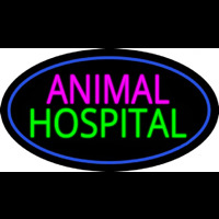 Animal Hospital Blue Oval Leuchtreklame