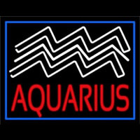 Aquarius Zodiac Blue Border Leuchtreklame