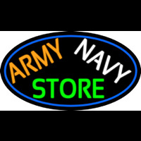 Army Navy Store With Blue Border Leuchtreklame