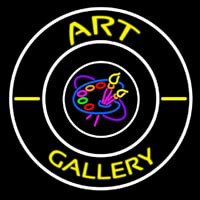 Art Gallery With Logo Leuchtreklame