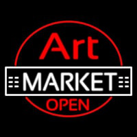 Art Market Open Leuchtreklame