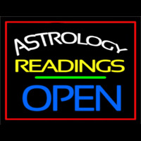 Astrology Readings Open Red Border Leuchtreklame
