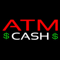 Atm Cash With Dollar Logo Leuchtreklame