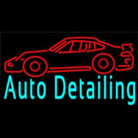 Auto Detailing With Car Logo 1 Leuchtreklame