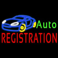 Auto Registration Leuchtreklame