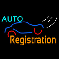 Auto Registration Leuchtreklame