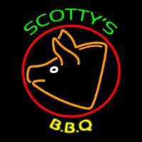BBQ Scottys Pig Leuchtreklame