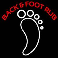 Back And Foot Rub White Foot Leuchtreklame