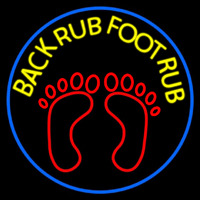 Back Rub Foot Rub Red Foot Leuchtreklame