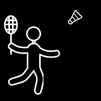 Badminton Player Leuchtreklame