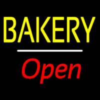 Bakery Open White Line Leuchtreklame