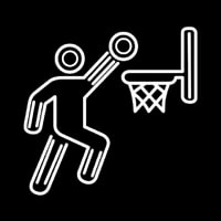 Ball Basket Basketball Leuchtreklame