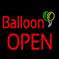 Balloon Block Open Leuchtreklame