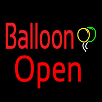 Balloon Open Red Leuchtreklame