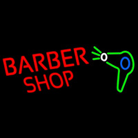 Barber Shop With Dryer And Scissor Leuchtreklame