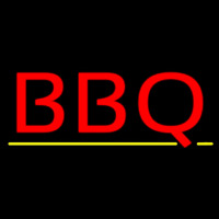 Bbq With Yellow Line Leuchtreklame