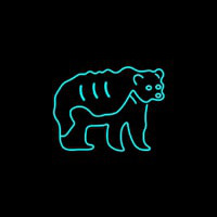 Bear New Animals Leuchtreklame