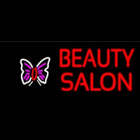 Beauty Salon With Butterfly Logo Leuchtreklame