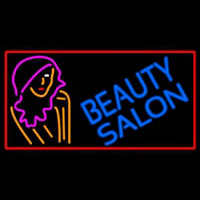 Beauty Salon With Girl Leuchtreklame